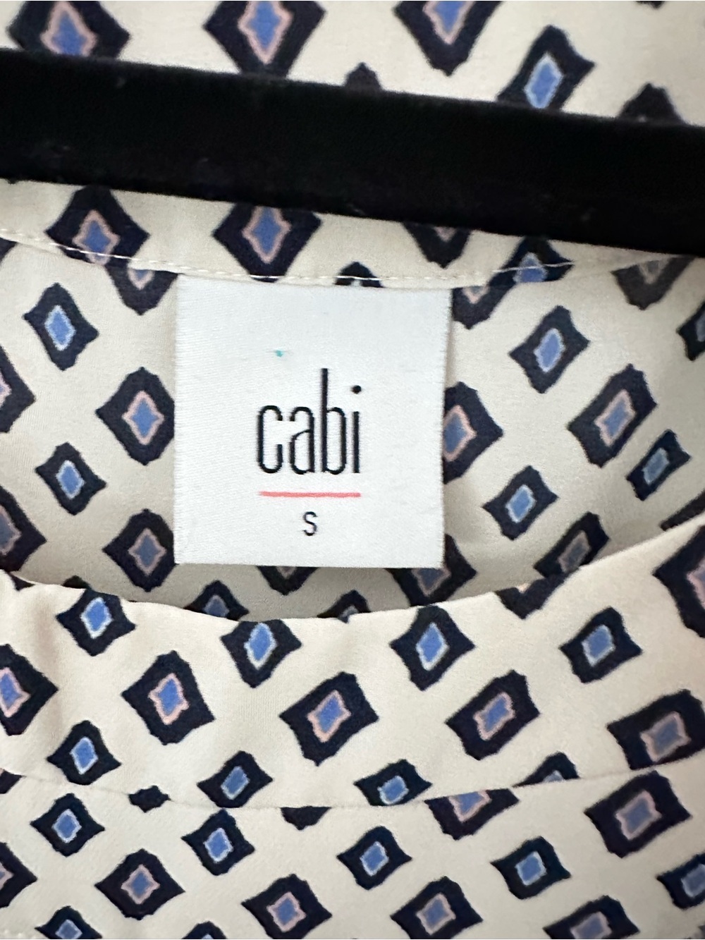 Cabi S #3272 cleo geometric diamond print retro tank coastal workwear classic - Picture 8 of 13